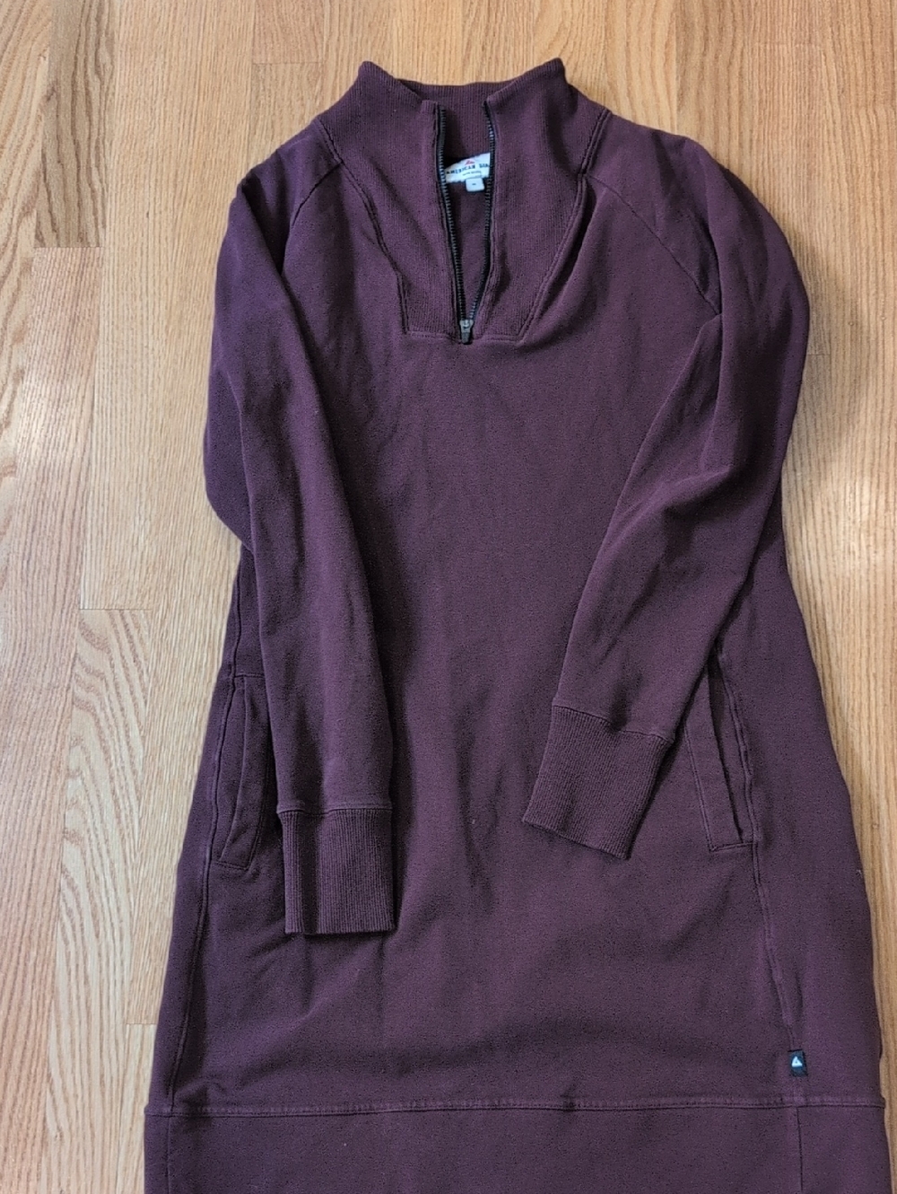 American Giant Burgundy Sweatshirt Dress Women's Size Medium